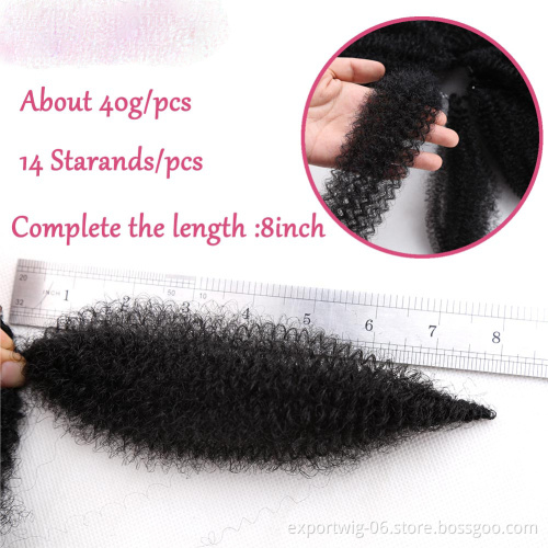 Short Marely Braids 8inch Fluffy Afro Kinky Curl Twist Crochet Braid Hair Yaki Curl Crochet Synthetic Braiding Hair